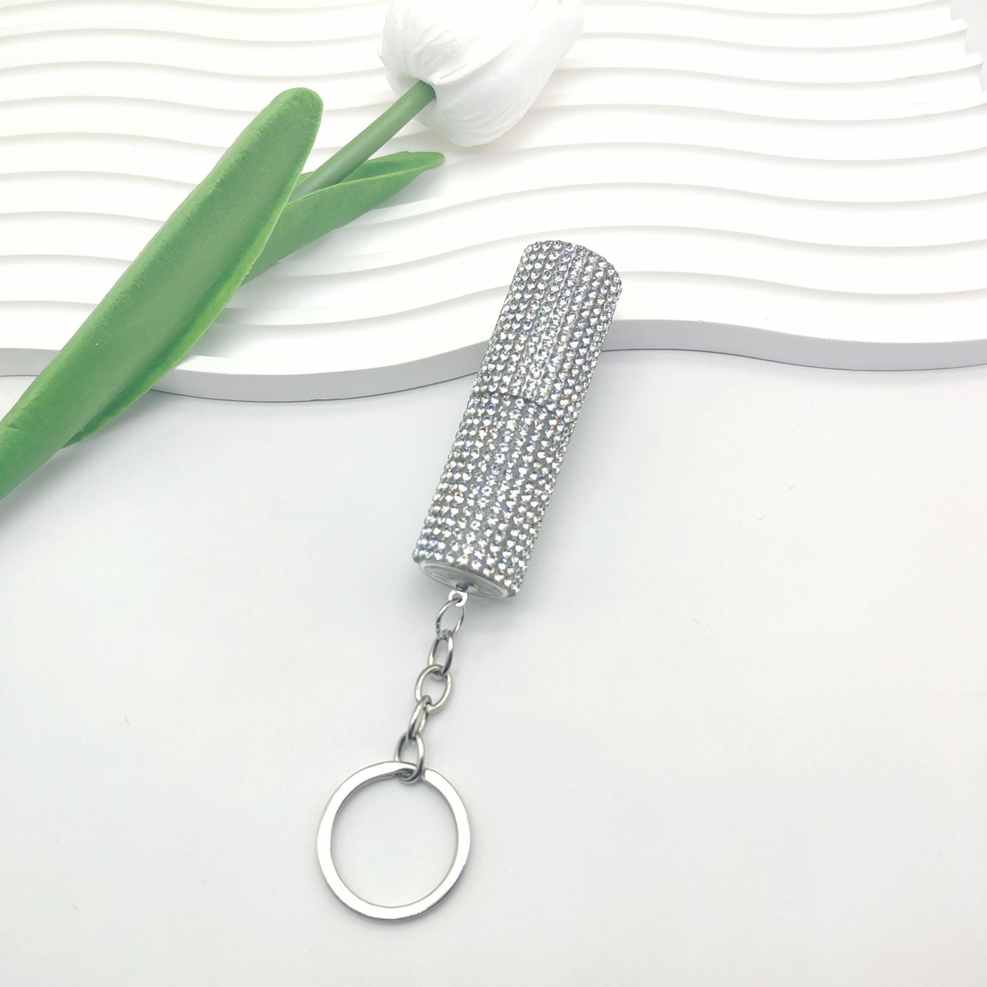 Wholesale Fashion Mini 5ml Diamond Split Perfum Bottle Keychain